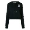 Off-White-logo brodert genser, svart