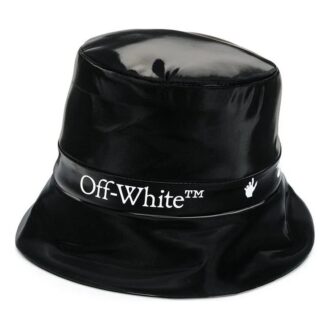 Off-White Logo fiskerhatt svart