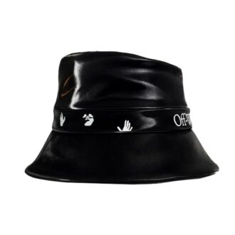 Off-White Logo fiskerhatt svart