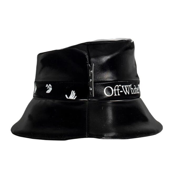 Off-White Logo fiskerhatt svart