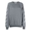 Off-White Logo Geometrisk mønster Rundhalset pullover-hettegenser Løs passform Grå