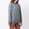 Off-White Logo Geometrisk mønster Rundhalset pullover-hettegenser Løs passform Grå