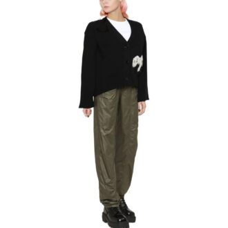 Off-White Logo Intarsia Cardigan «Black White»