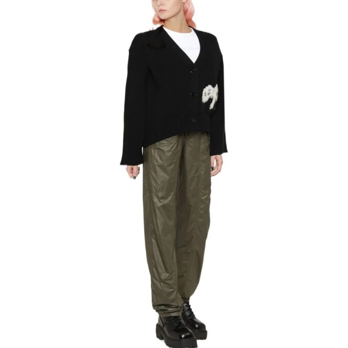 Off-White Logo Intarsia Cardigan «Black White»