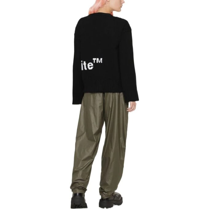 Off-White Logo Intarsia Cardigan «Black White»