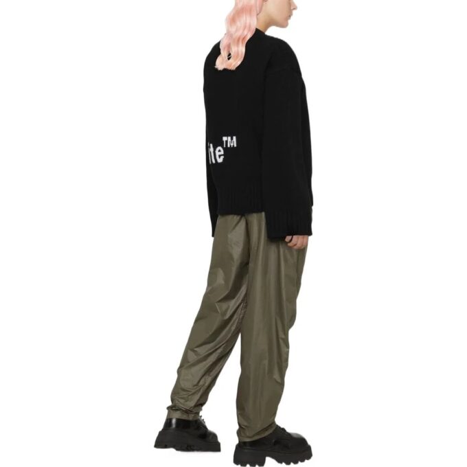 Off-White Logo Intarsia Cardigan «Black White»