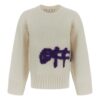 Off-White Logo Intarsia Crewneck «White Purple»
