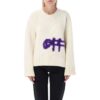 Off-White Logo Intarsia Crewneck «White Purple»