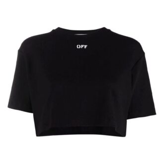 Off-White Logo Micro Mark kortærmet slim fit-versjon svart