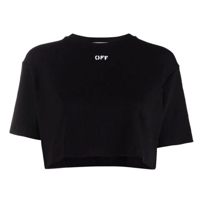 Off-White Logo Micro Mark kortærmet slim fit-versjon svart