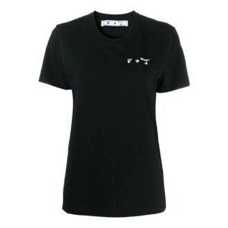 Off-White Logo Micro Mark kortærmet slim fit-versjon svart