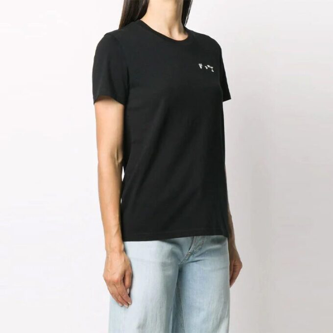 Off-White Logo Micro Mark kortærmet slim fit-versjon svart