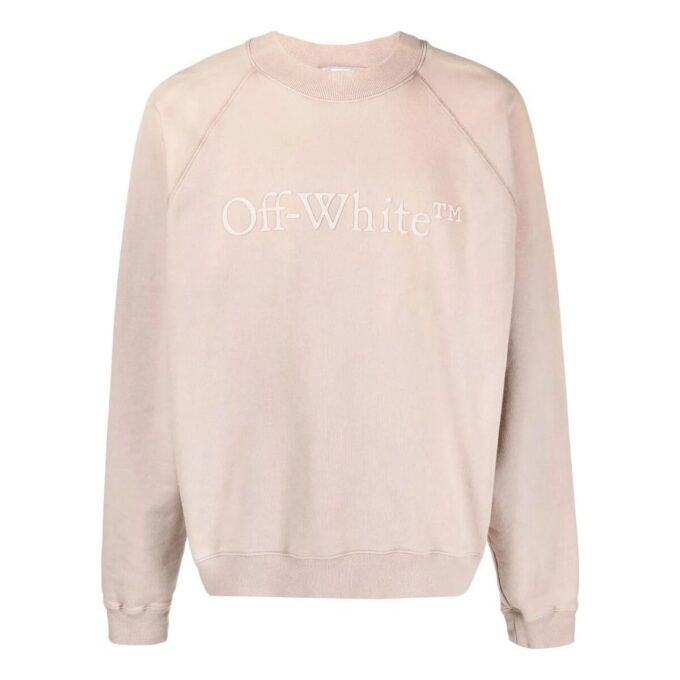 Off-White Logo-Print Cotton Gensere &laquo;Pink&raquo;