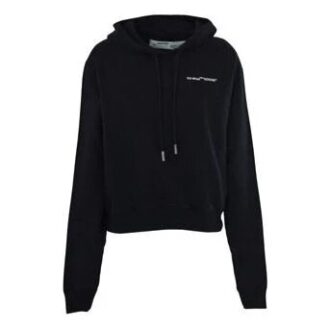 Off-White Logo Printed Hoody Svart