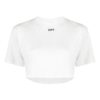 Off-White Logo ribbet kortærmet løs passform hvit
