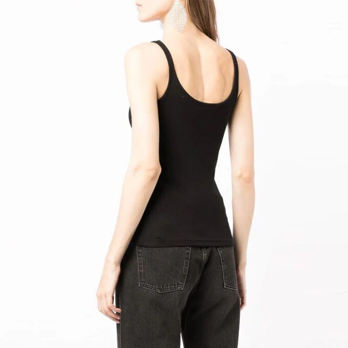 Off-White Logo Scoop Neck Tank Top «Black»