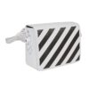 Off-White-logo skulderveske svart hvit