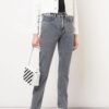 Off-White-logo skulderveske svart hvit