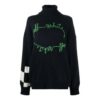 Off-White logo strikket genser svart