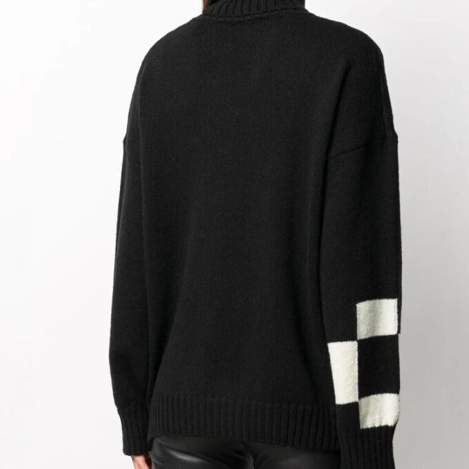Off-White logo strikket genser svart