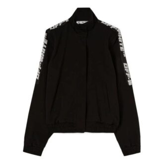 Off-White Logo-Tape Track Jacket «Black»