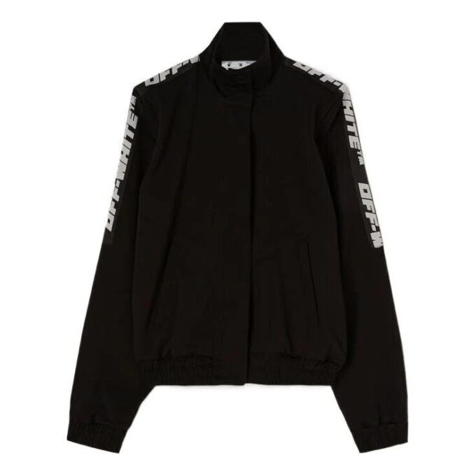 Off-White Logo-Tape Track Jacket «Black»
