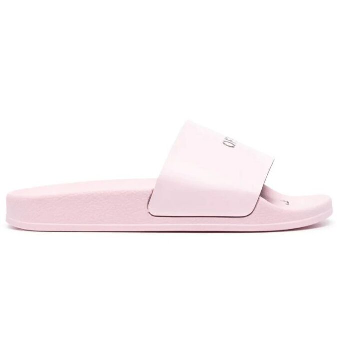 Off-White Logo-tøfler Rosa