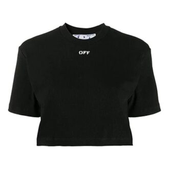 Off-White Logo-trykk, kort ermet Shorts