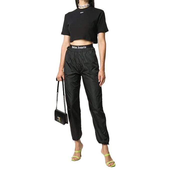 Off-White Logo-trykk, kort ermet Shorts