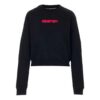 Off-White Logo-trykk Langermet hettegenser Ordinær versjon Svart
