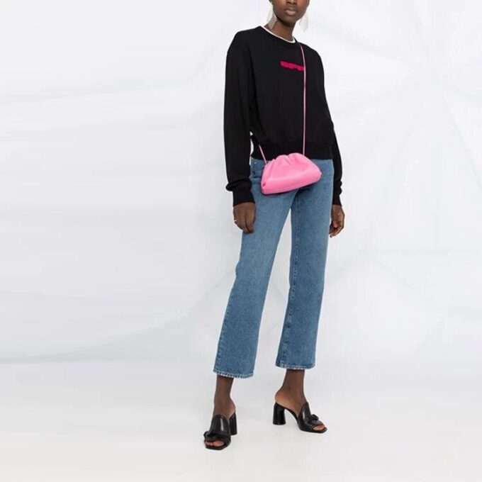 Off-White Logo-trykk Langermet hettegenser Ordinær versjon Svart