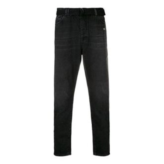 Off-White Loose svart fritidsbukser for menn