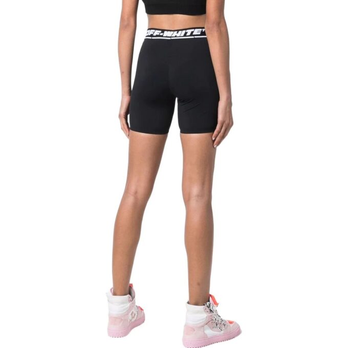 Off-White-løpeshorts med logo i linningen «Svart»