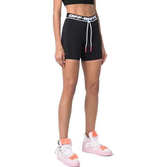 Off-White-løpeshorts med logo i linningen «Svart»