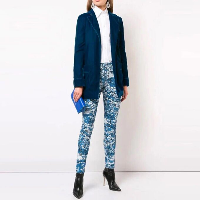 Off-White løs skjorte med brodert logo, lange ermer, hvit