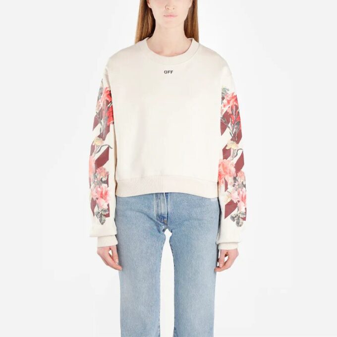Off-White luksuriøs mote-genser «Cream White»