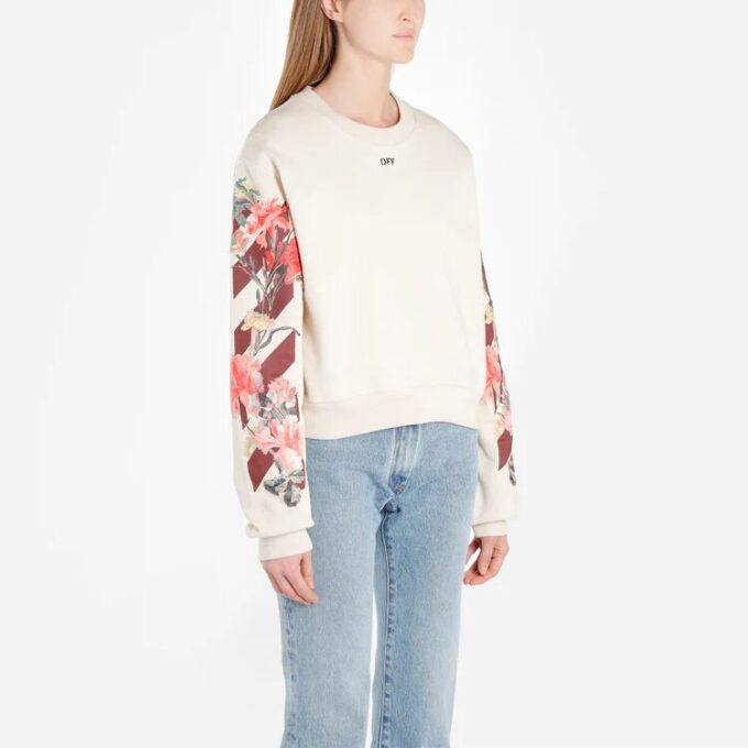 Off-White luksuriøs mote-genser «Cream White»