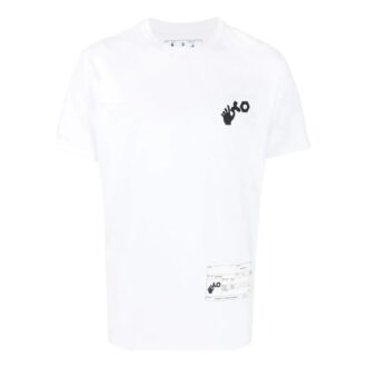Off-White Men’s x Teenage Engineering Crossover-logo-trykk, kortærmet hvit T-skjorte