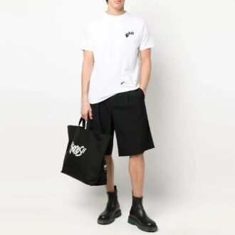 Off-White Men’s x Teenage Engineering Crossover-logo-trykk, kortærmet hvit T-skjorte