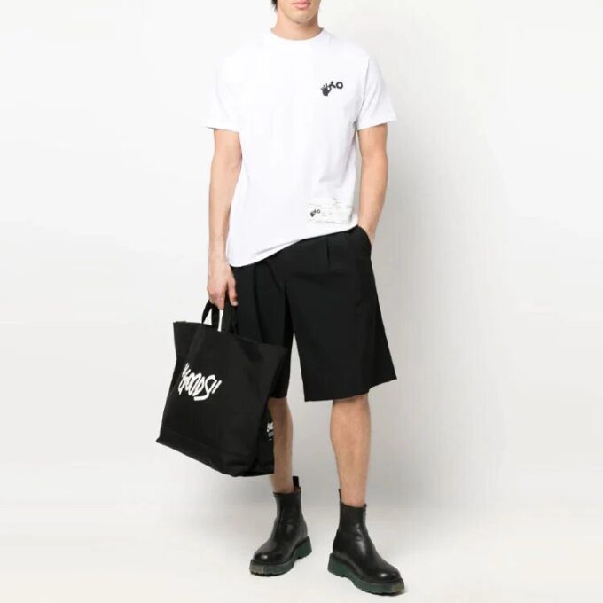 Off-White Men’s x Teenage Engineering Crossover-logo-trykk, kortærmet hvit T-skjorte