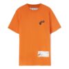 Off-White Men’s x Teenage Engineering Crossover SS22 Logo-trykk Rund hals Kort ermet Oransje T-skjorte