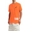 Off-White Men’s x Teenage Engineering Crossover SS22 Logo-trykk Rund hals Kort ermet Oransje T-skjorte