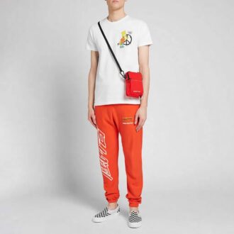 Off-White Men’s x The Simpsons/ The Simpsons Crossover-trykk kortærmet vanlig versjon hvit T-skjorte