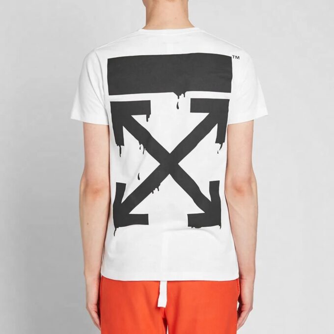 Off-White Men’s x The Simpsons/ The Simpsons Crossover-trykk kortærmet vanlig versjon hvit T-skjorte