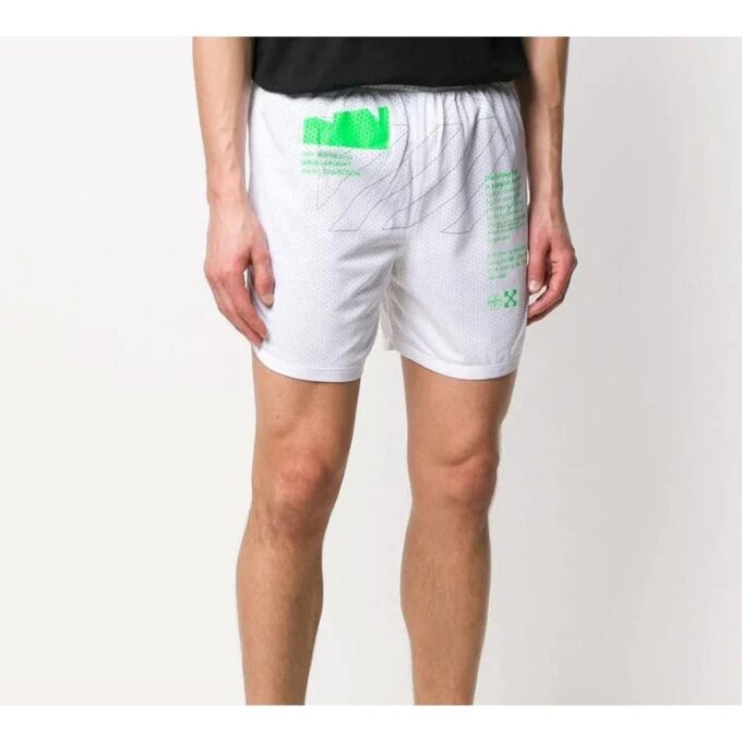 Off-White Mesh-shorts for menn, hvite