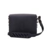 Off-White Messenger-veske i okseskinn med striper, svart «Black White»