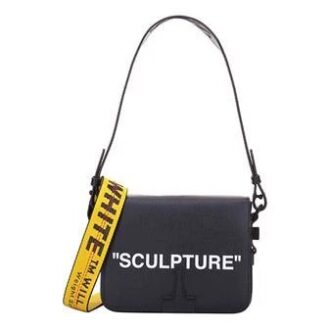 Off-White Messenger-veske i svart okseskinn