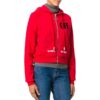 Off-White Micro Mark Hettejakke med glidelås, avslappet passform, rød