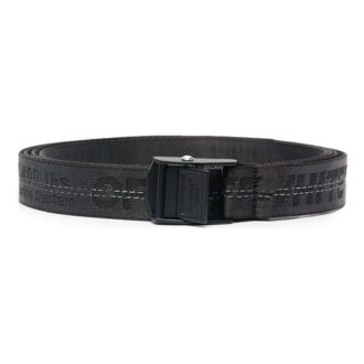 Off-White Micro Mark Nylon automatisk belte, svart, unisex
