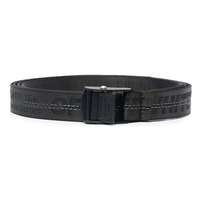 Off-White Micro Mark Nylon automatisk belte, svart, unisex